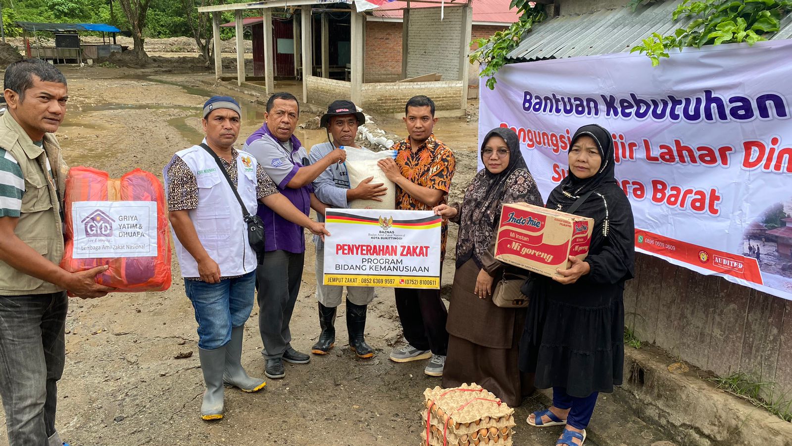 Baznas Kota Bukittinggi kembali menyalurkan bantuan ke lokasi terdampak bencana Alam  galodo di Kabupaten Agam dan Tanah Datar,